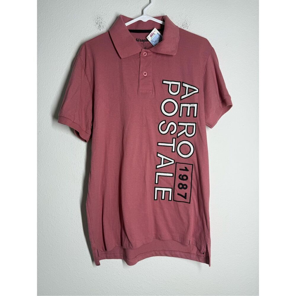NWT Aeropostale Men’s Polo Embroidered Logo Shirt Size M Cotton